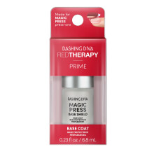 Dashing Diva Red Therapy Magic Press Base Shield - Coat di base protettiva per pressa sui chiodi - L'usura prolungata protegge unghie - 0,23 fl oz