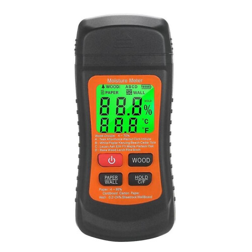 Multifunctional Digital Wood Moisture Meter 2 Needle Wall Cardboard Timber Humidity Tester Moisture Content Detector 2