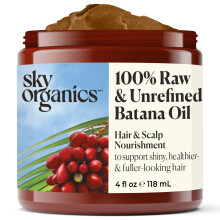 Sky Organics RAW & NERAFINOVAN BATNOV OLEJ 100% cist z Hondurasu pro podporu pokoky hlavy a silnej plnej vlasy Intenzivn vlasov kondicion