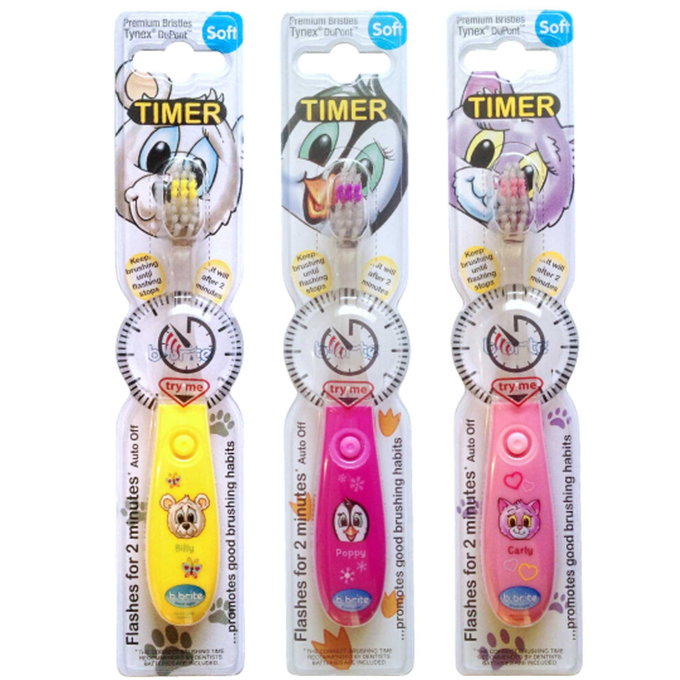 Kinder Zahnbrste mit blinkenden Timer - Pack von 3 Fr Mdchen - Club Cutie-image-OPC-PHXQGYT-NEW