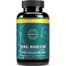 Magnesium-Ergnzungskomplex 310 mg von Primal Harvest mit Magnesiumglycinatcitratmalat und Zink, 120 Kapseln