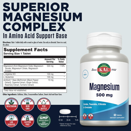 KAL, Magnesium, 500 mg, 60 Tabletten 1