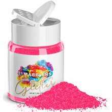 MARBLERS Neon-Glitzer [Fluoreszierendes Pink] 1,5 oz (42 g) | Fein | Ungiftig, vegan, tierversuchsfrei | Gesicht, K   rper, Lidschatten, Haare, Fes