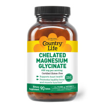 Country Life, Chelat-Magnesiumglycinat, 400 mg, 90 Tabletten (133 mg pro Tablette)