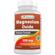 Best Naturals, Magnesiumoxid, 500 mg, 180 Tabletten