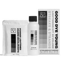 Good Dye Young Hair Lightener Kit (striber og trde) med stvfri pulverlightener & 25 Volume Developer - Fugtgivende blegest - Vegansk hrblegem