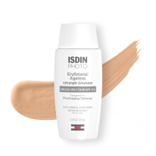 ISDIN Eryfotona Ageless Tinted Mineral Sunscreen for Face  SPF 50 Zinc Oxide Formula Helps Repair Sun Damage  3.4 Fl.Oz. Travel-Size Tube  Water