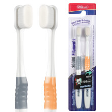 B Rush Brosse à Dents Extra Douce, Ultra Douce pour Gencives Sensibles, 20k Poils Nano Floss