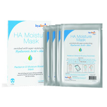 Hyalogic, HA Feuchtigkeits-Gesichtsmaske mit Hyaluronsäure & Aloe, Duftstofffrei, 4 Masken, je 0,8 Unzen