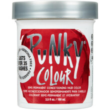 Punky Vermillion Red Semi Permanent Conditioning Hair Color Vegan PPD and Paraben Free lasts up to 25 washes 3.5oz