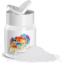 MARBLERS Holografische Glitter [Rainbow White] 1.5oz (42g) | Fijn | Niet-toxisch, Vegan, Dierproefvrij