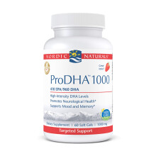 Nordic Naturals ProDHA 1000 Erdbeere 60 Weichkapseln 1660 mg Omega-3 Hochintensive DHA-Formel fr neurologische Gesundheit, Stimmung und Ge