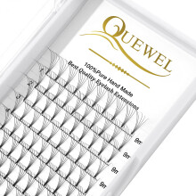 Volumen-Wimpernverlngerungen 5D 0,07 mm C Curl 9 mm Kurzer Stiel Vorgefertigte Fcher Weich|Optinal 3D|4D|5D|6D|7D|8D 0,07/0,10 mm C/D 820 mm Mix-9