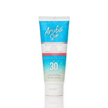 Aruba Sun Reef Friendly SPF 30 Mineral Mineral Crengreen per la faccia a 3 oz resistenti all'acqua fino a 80 minuti (privo di sostanze chimiche) Prot