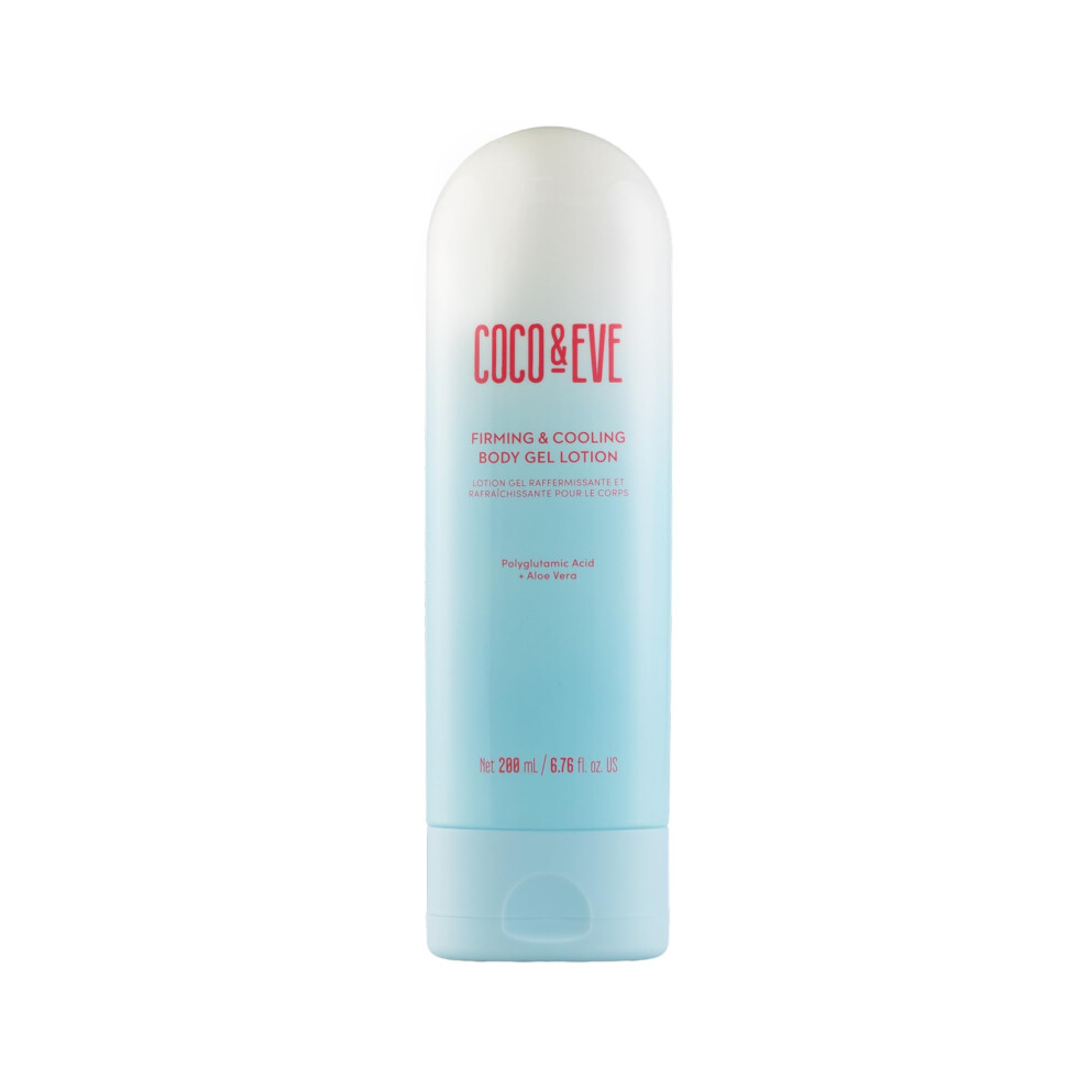 Coco & Eve Firming & Cooling Body Gel Lotion - Aftersun Care With Aloe Vera Polyglutamic Acid For Sunburn Relief Hydration & Skin Recovery. Soo