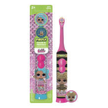 FIREFLY Clean N' Protect L.O.L. Surprise! Toothbrush with hygienic Character Cover Soft Bristles Anti-Slip Grip Handle Battery Included Ages