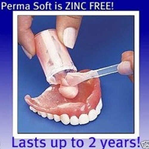 Perma Soft Denture Reliner Kit - Relines 2 proteseplader - Semibld DIY proteseforing til vre og nedre 2