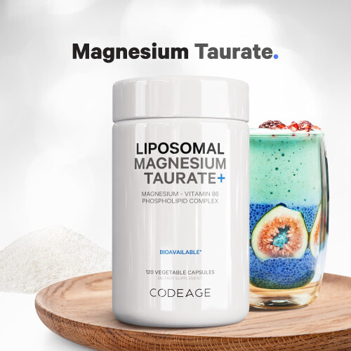 Codeage, Liposomales Magnesium Taurat+, 120 Pflanzenkapseln 2