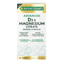 Nature's Bounty, Advanced D3 + Magnesiumcitrat, 90 Tabletten