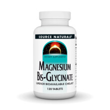 Source Naturals, Magnesium-Bisglycinat, 120 Tabletten