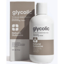 Natural Outcome, Glykolsäure, Erneuerndes Peeling-Toner, Duftstofffrei, 8 oz (235 ml)