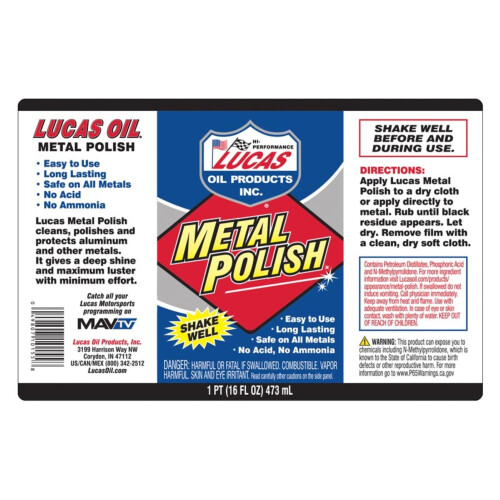 Lucas Lucas Oil 10155 Πολυκαθαριστικό Μετάλλων - 16 oz. 1