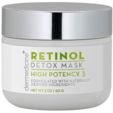 Retinol Detox Maska s vysokou cinnost 3% smes na oblicej | Prrodn a organick rostlinn extrakty | Rozjasnujc a zklidnujc plet, kter vypad