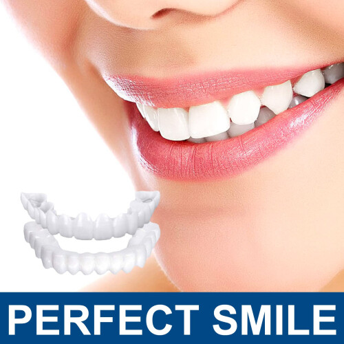 2 Ζεύγη Snap in Δόντια Comfort Fit Whitening Veneer Snap on Δεξιότητες για Όμορφο Χαμόγελο 2