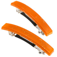 Camila Paris CP3041 Fermaglio per Capelli Francese, Set di 2, Clip Arancioni con Chiusura in Metallo