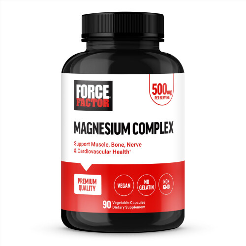 Force Factor, Magnesium, 500 mg, 90 Pflanzenkapseln
