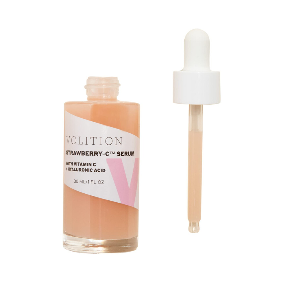 Volition Beauty Strawberry-C Brightening Serum With Vitamin C + Hyaluronic Acid 30Ml/1Oz | Vegan Paraben-Free & Cruelty-Free