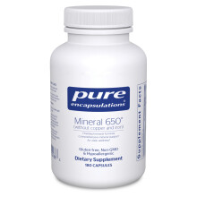 Pure Encapsulations Minerale 650 Senza Rame e Ferro | Combinazione Ipoallergenica di Minerali Chelati | 180 Capsule