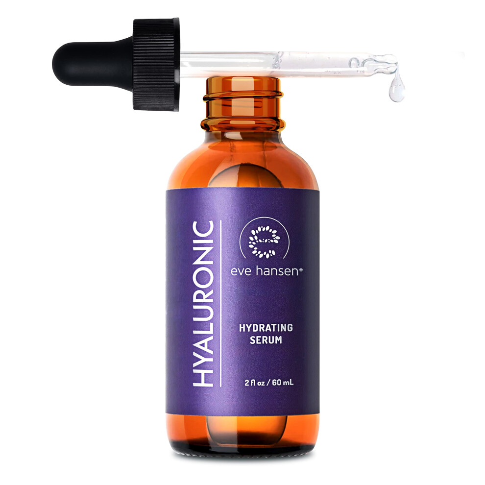 Eve Hansen Hyaluronic Acid Serum For Face (2 Oz) | Hydrating Face Serum With Vitamin C + E Wrinkle Filler Moisturizer And Natural Plumper | Cr