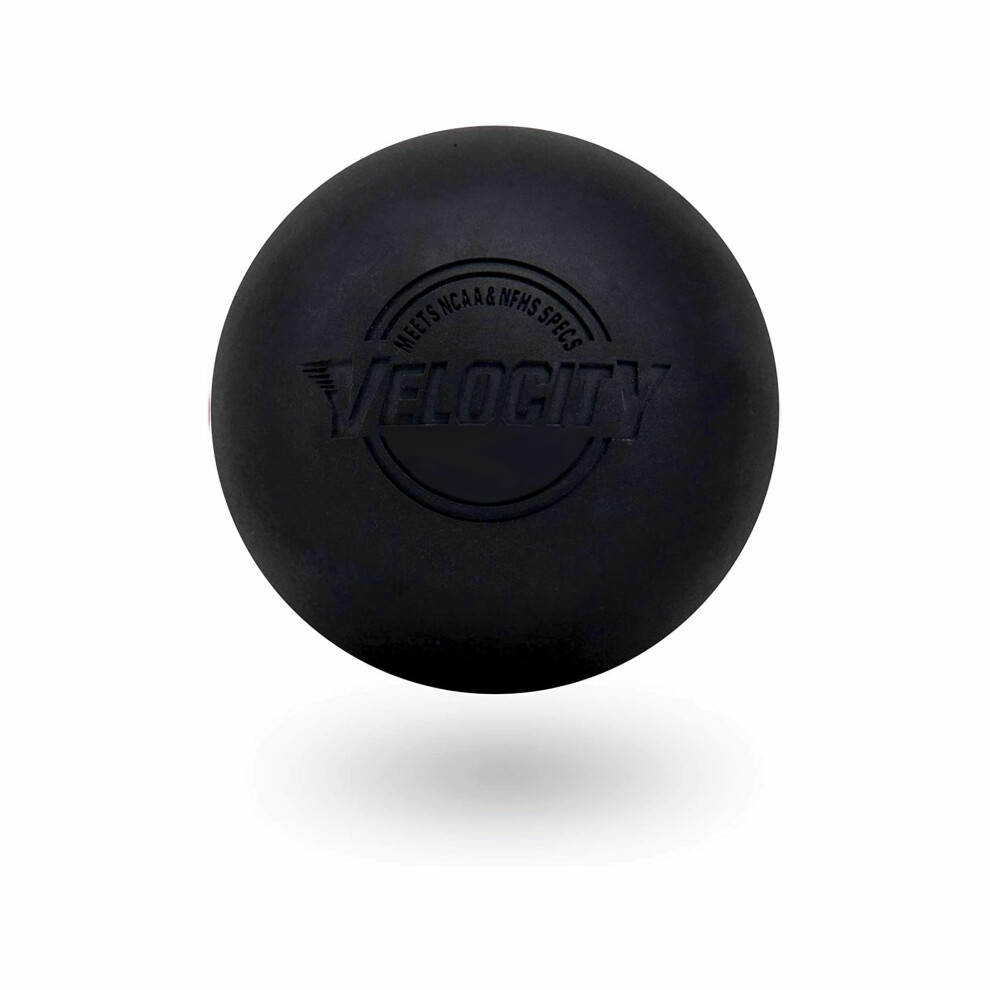 Velocity Massage Lacrosse Ball For Muscle Knots, Myofascial Release, Yoga & Trigger Point Therapy - Firm Rubber Scientifically Designed For Durability