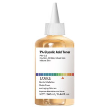 7% Glycolic Acid Toner Exfoliating & Hydrating Facial Toner for Smooth Skin Gentle pH-Balanced Formula for Pore Minimizing and Uneven Skin Ton