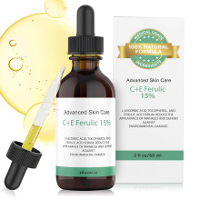 Advanced Skin Care 15 % Vitamin C E Ferulasure-Serum 2 Oz/60 ml  Unisex-Hautserum fr alle Hauttypen, UV-Schutz, Aufhellung und Verjngung