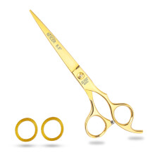 Nixcer Professionelle Haarschneideschere (6,5 Zoll) fr Friseure  100 % japanischer Stahl, ergonomisches Design, versetzter Griff, universelle Schl