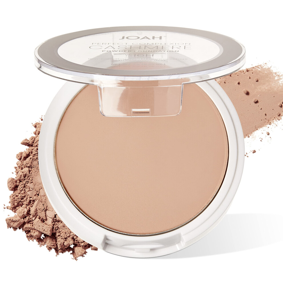 JOAH Perfect Complexion Cashmere Powder Foundation  Medium Face Coverage  Matte Finish  Korean Makeup  Compact Design For Oily & All Skin Types-image-OPC-PHXQQN6-NEW