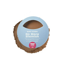 Ruby Kisses No More Blemish Face Powder med salicylsyre koreansk makeup mat finish Fuldd?kkende presset pulver (kastanje)