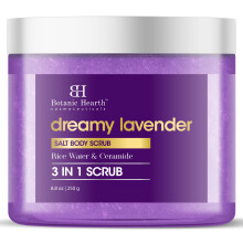 Botanic Hearth Dreamy Lavender Body Scrub 8,8 fl oz - esfolia e hidrata suavemente a pele, infundido com leo natural de lavanda e nutrientes ess