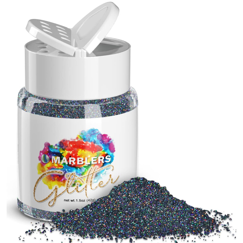 Marblers Holographic Glitter [Holo Galaxy] 1.5Oz (42G) | Fine | Non-Toxic, Vegan, Cruelty-Free | Face, Body, Eyeshadow, Hair, Festival, Party Makeup |