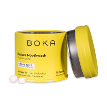 Boka Mundspltabletten in Reisegre  frei von Hydroxylapatit, Fluorid und Alkohol  Kautabletten zur Erfrischung des Atems, tten Gerche schnell u