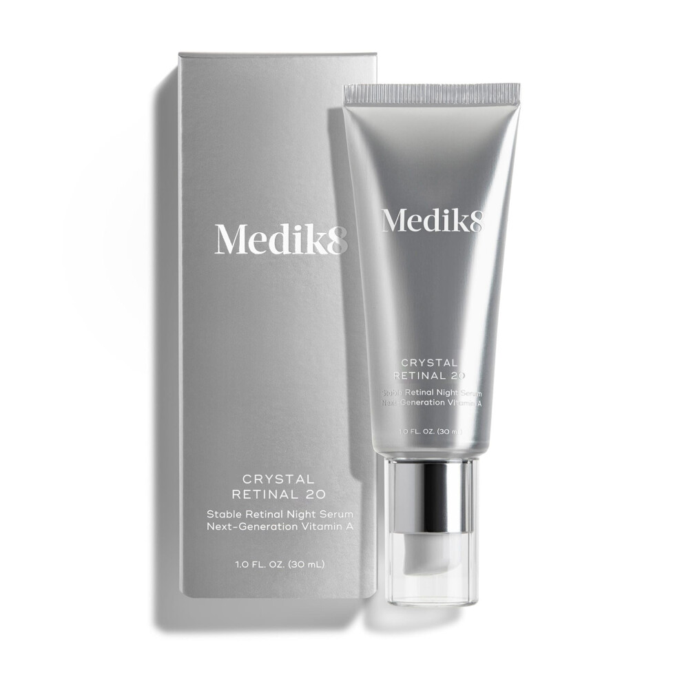 Medik8 Crystal Retinal 20 - Firming Skin Regenerating Retinaldehyde Serum - Smoothing Wrinkle Repair Recipe - With Hyaluronic Acid  Vitamin E - 1