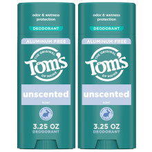 Toms of Maine Bez vône Prírodný deodorant pre ženy a mužov, bez hliníka, 3,25 oz, 2-balenie