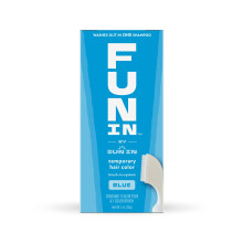 Fun In by Sun In Tymczasowa koloryzacja wlosw Niebieski - latwy aplikator z pedzelkiem Zmywa sie w jednym szamponie Bezglutenowy Bez parabenw Bez a