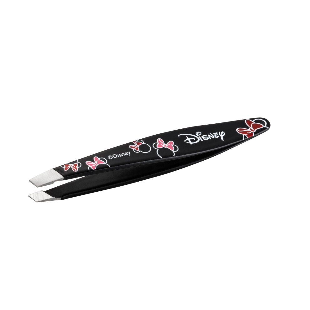 Tweezerman Disney's Minnie Mouse Ear-Esistible Mini Slant Tweezer - Tweezers For Eyebrows Travel Tweezers For Eyebrows Facial Hair Ingrown Hai