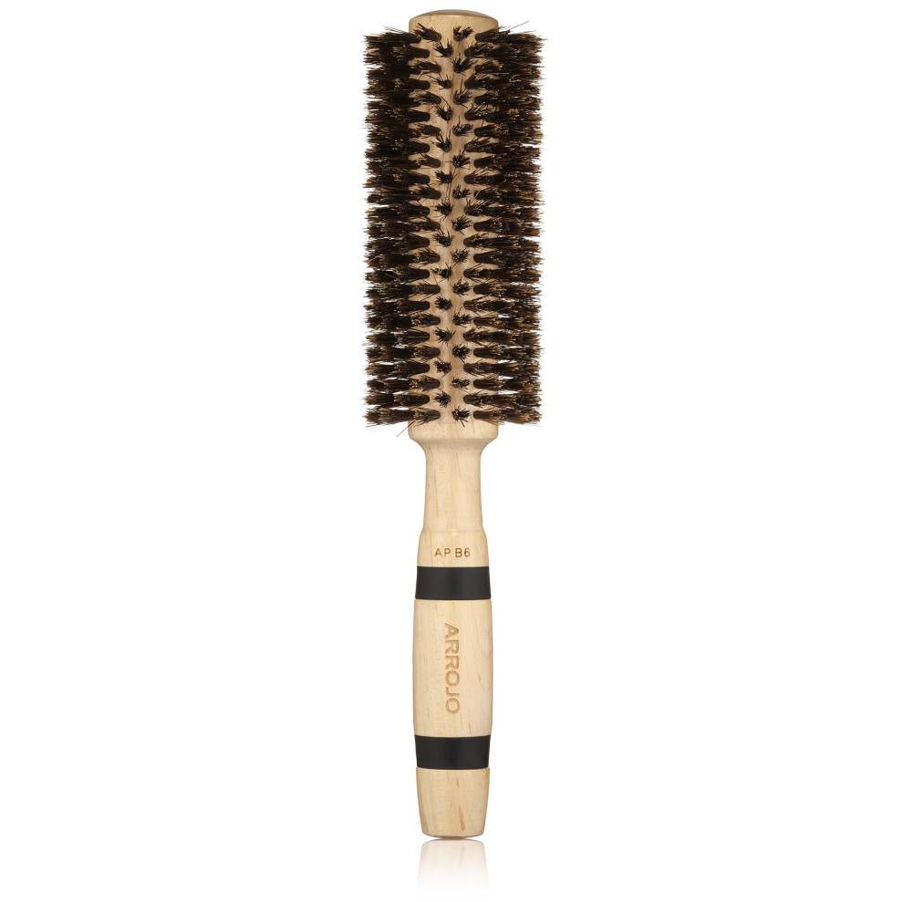 Arrojo Medium Round Hair Brush - Medium Round Brush For Blow Drying & Styling - Boar Bristle Hair Brush For Volume & Smoothness - Round Hair Brus