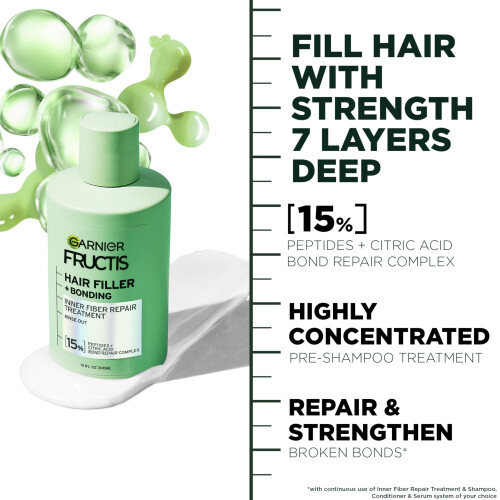 Garnier Tratamiento Pre-Champú Garnier Fructis Relleno de Cabello, 10.1 Fl Oz 2