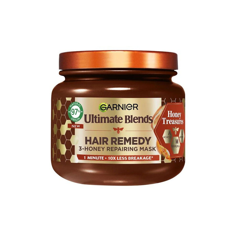 3 x Garnier Ultimate Blends Hair Remedy 3-Honey Repairing Mask 340ml-image-OPC-PHXQSGG-NEW