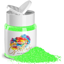 MARBLERS Neon Glitter [Fluoreszierendes Grn] 1,5oz (42g) | Fein | Ungiftig, vegan, tierversuchsfrei | Gesicht Krper Lidschatten Haar Festival Party